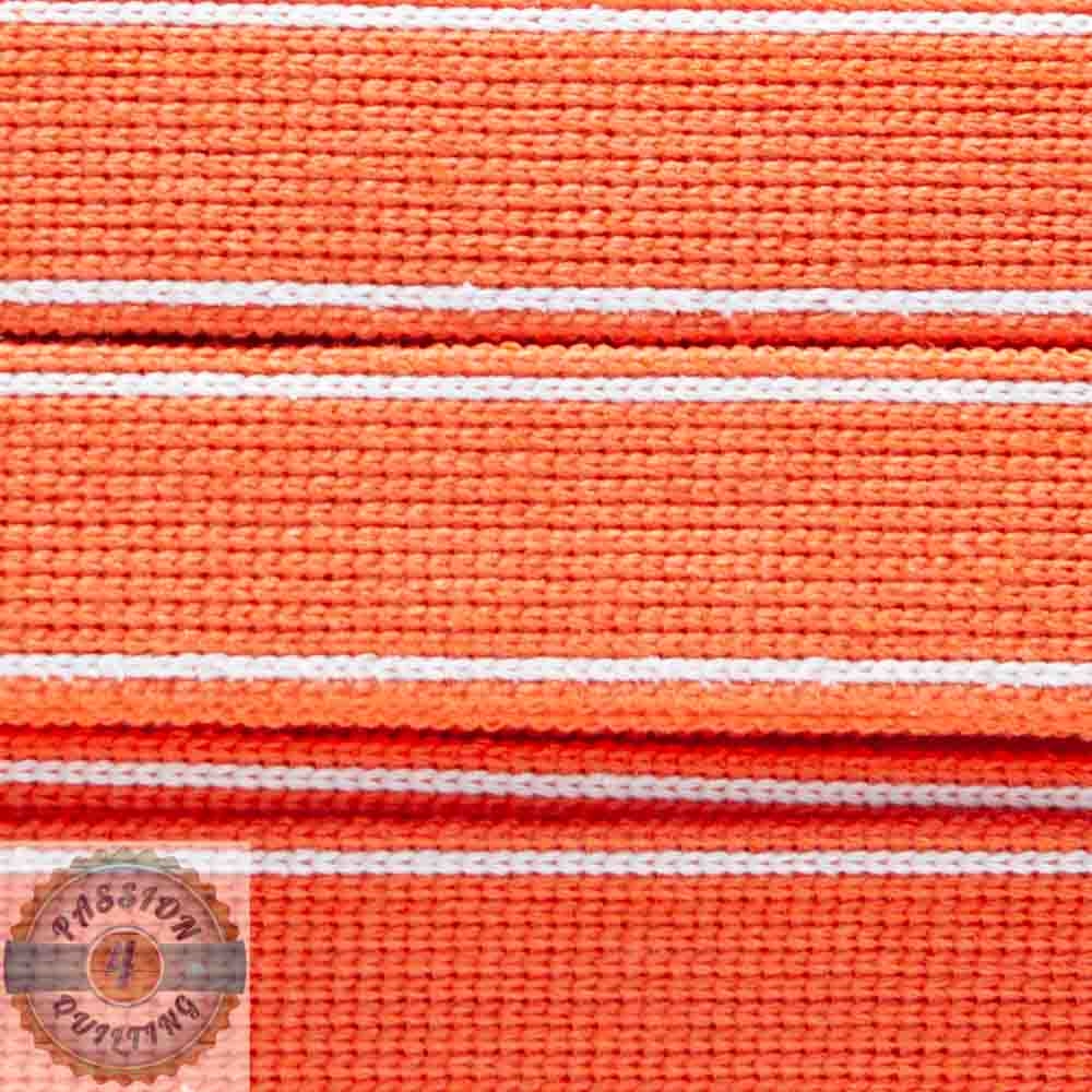 Satsuma Orange Cotton Blend Webbing. Per metre